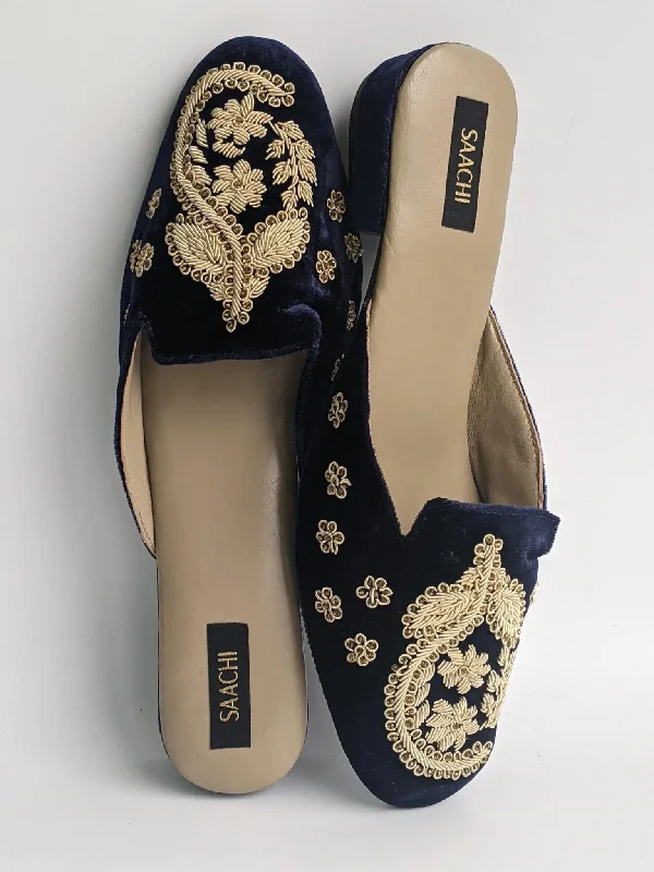 DS 182 Deep Blue Gold Velvet