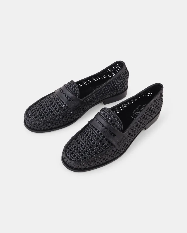 Harlow Loafer - Black Woven