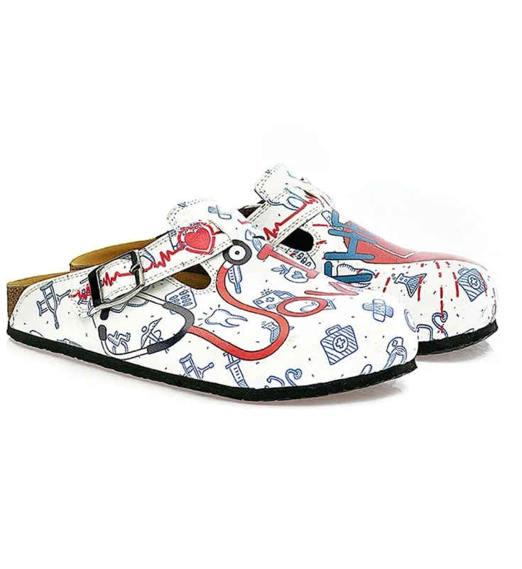 I Love the Life Patterned Clogs