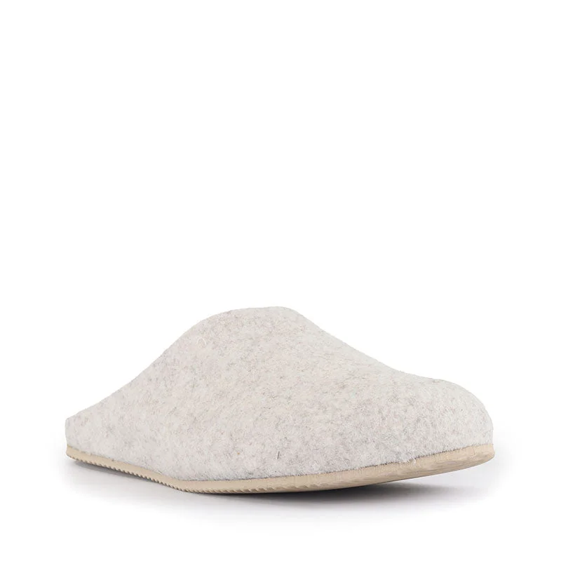 Pilar - Vegan Felt Mule Slipper - Grey Marl