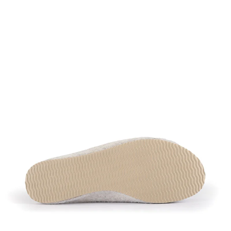 Pilar - Vegan Felt Mule Slipper - Grey Marl