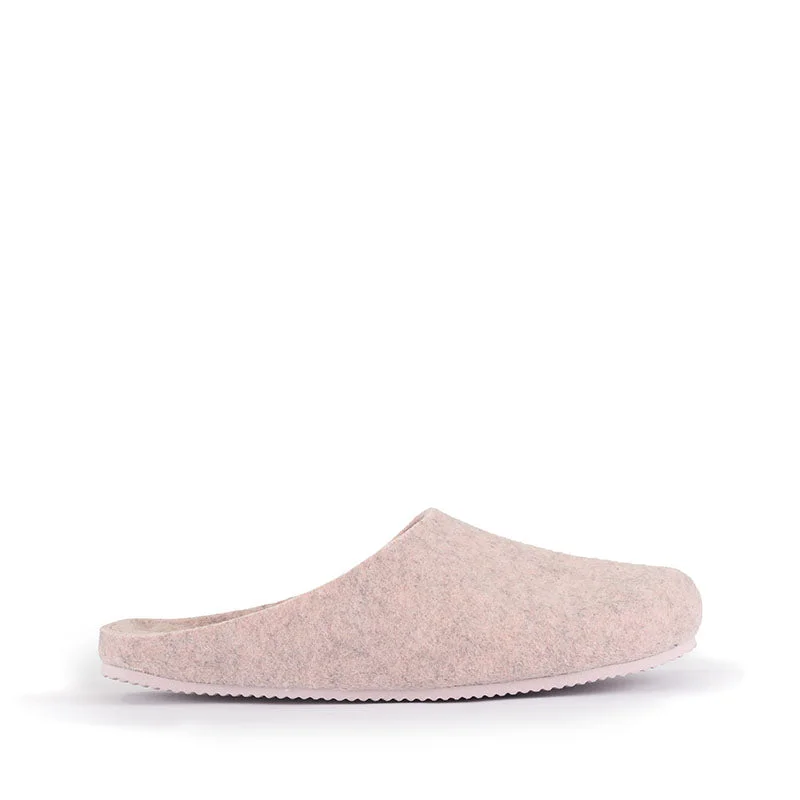 Pilar - Vegan Felt Mule Slipper - Pink Marl