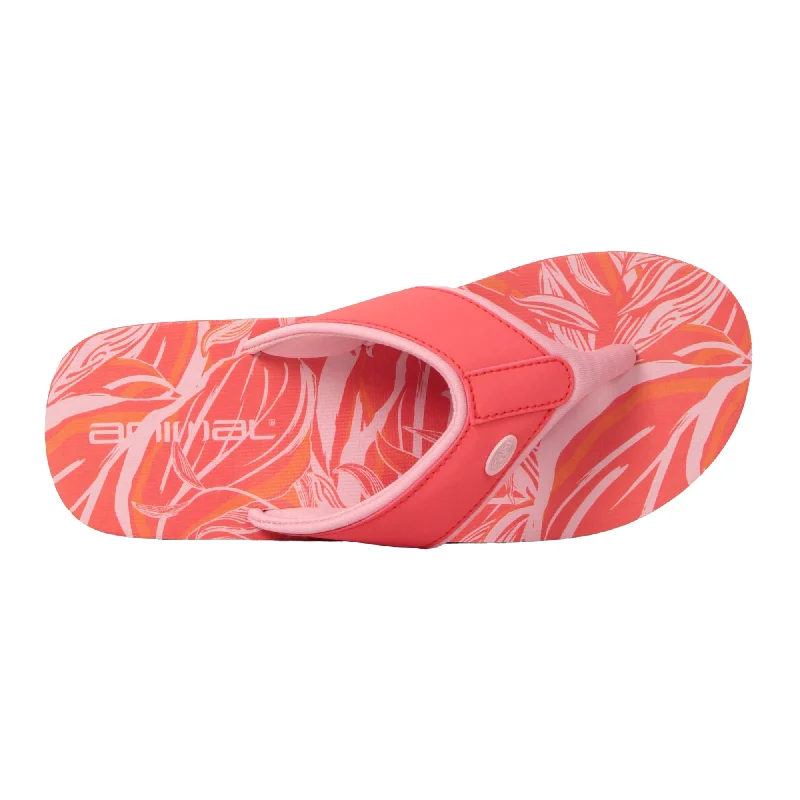 Animal Womens/Ladies Swish Leaf Print Recycled Flip Flops