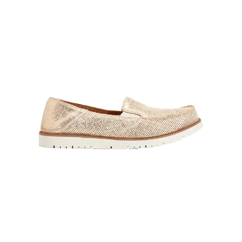 Ariat Women's Cruiser Easy Flex 360 Rose Gold Metallic Slip On Shoe