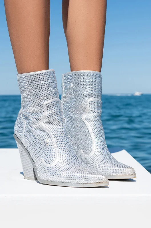 AZALEA WANG WHY SO SERIOUS CHUNKY BOOTIE IN SILVER