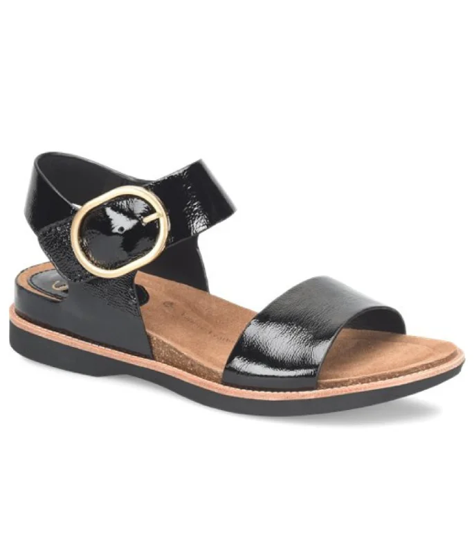 Bali Sandals in Black Patent