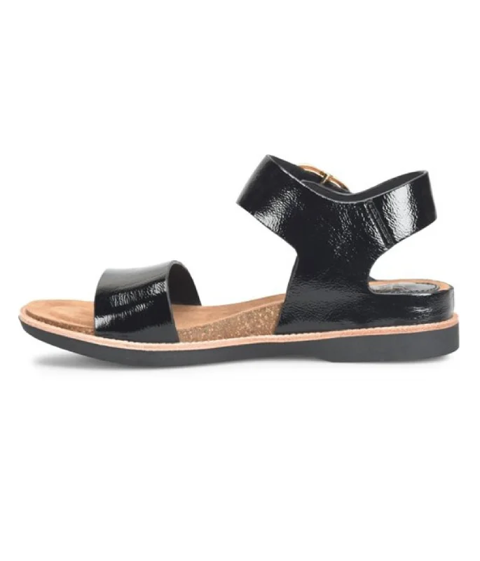 Bali Sandals in Black Patent