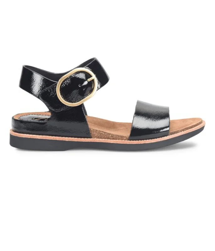 Bali Sandals in Black Patent