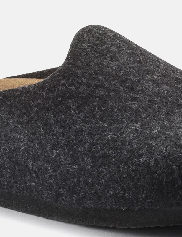 Birkenstock Amsterdam Felt Slipper (Regular) - Anthracite Grey