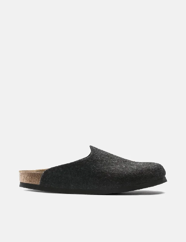 Birkenstock Amsterdam Felt Slipper (Regular) - Anthracite Grey