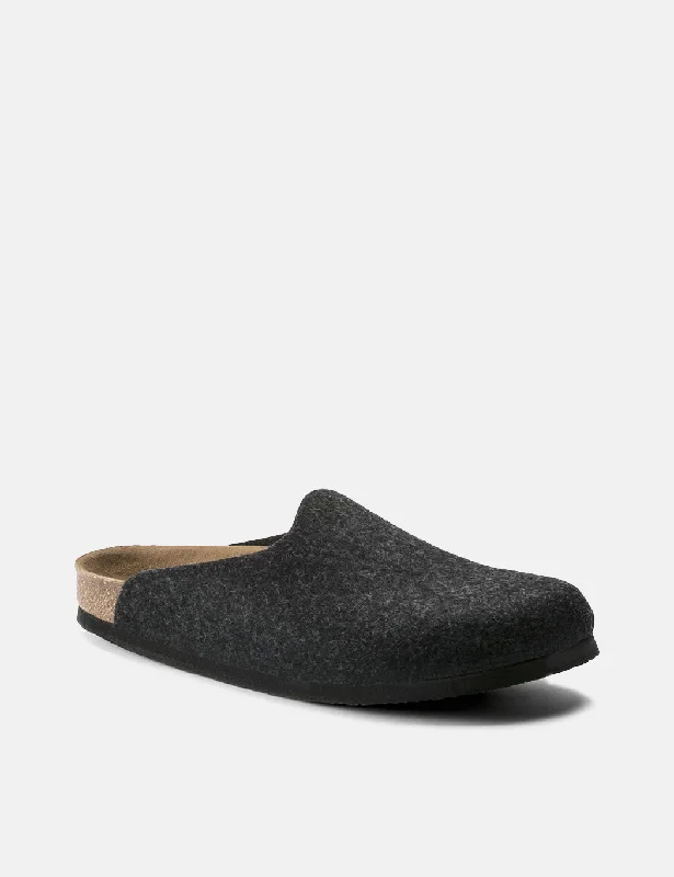 Birkenstock Amsterdam Felt Slipper (Regular) - Anthracite Grey