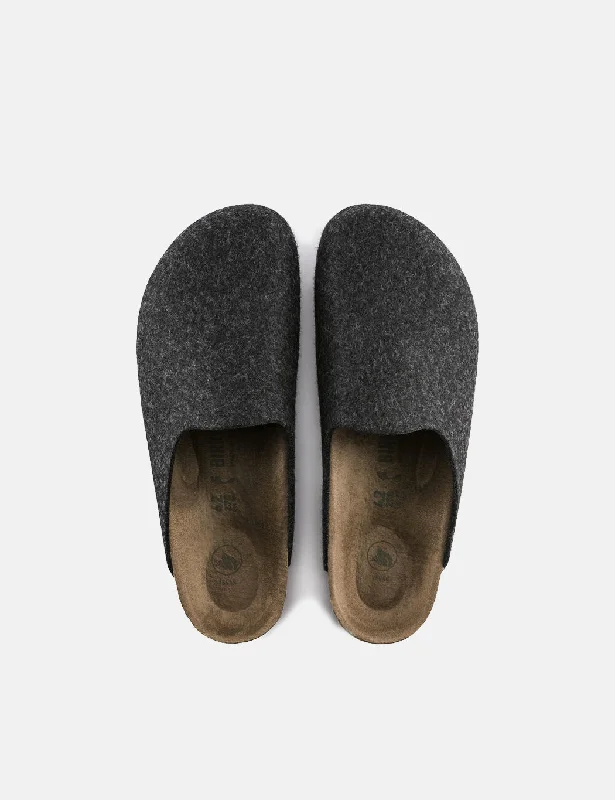 Birkenstock Amsterdam Felt Slipper (Regular) - Anthracite Grey