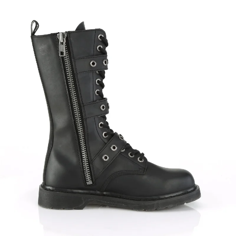 Bolt 330 Black Matte Vegan Leather Mens- Demonia Direct