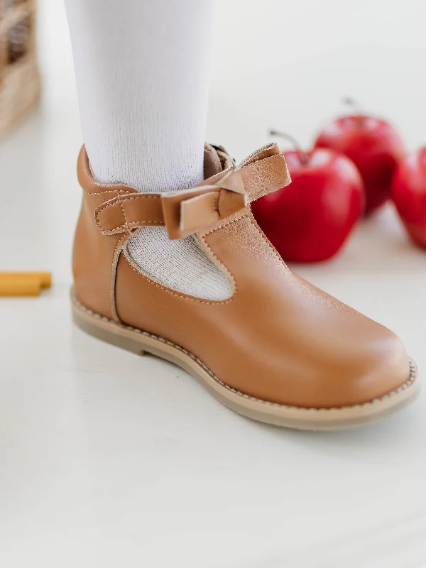 Buckle Strap Ankle Boot-Brown