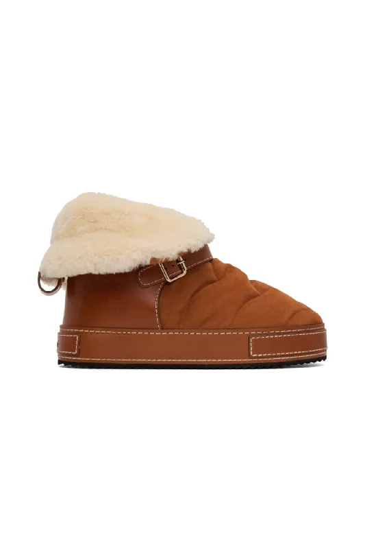 Chloé Maxie Shearling Bootie - Luminous Ochre