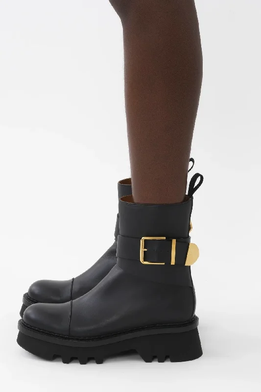 Chloé Owena Biker Boot - Black