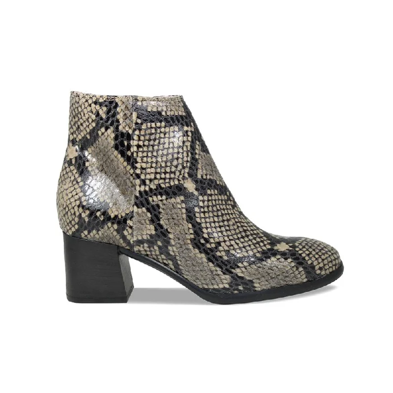 Frankie: Natural Snake Print Leather