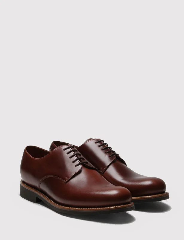 Grenson Curt Derby Shoes - Chesnut