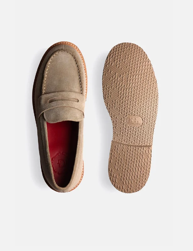 Grenson Peter Loafer (Suede Leather) - Natural Sand