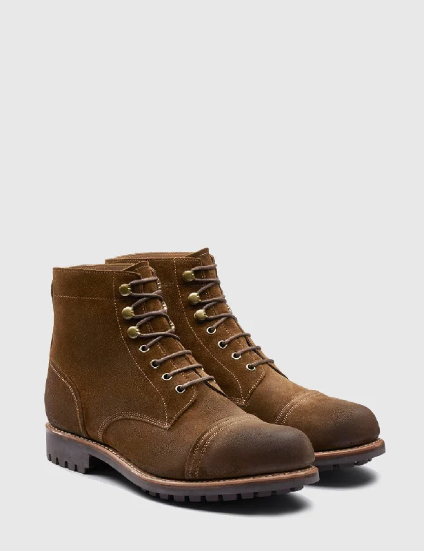 Grenson Radley Suede Boot - Snuff Brown