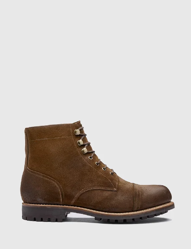 Grenson Radley Suede Boot - Snuff Brown