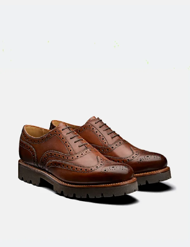 Grenson Stanley Brogue (Handpainted) - Tan