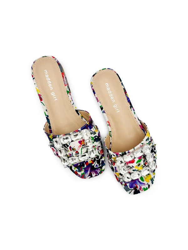 HeyThere Floral Sandals in White