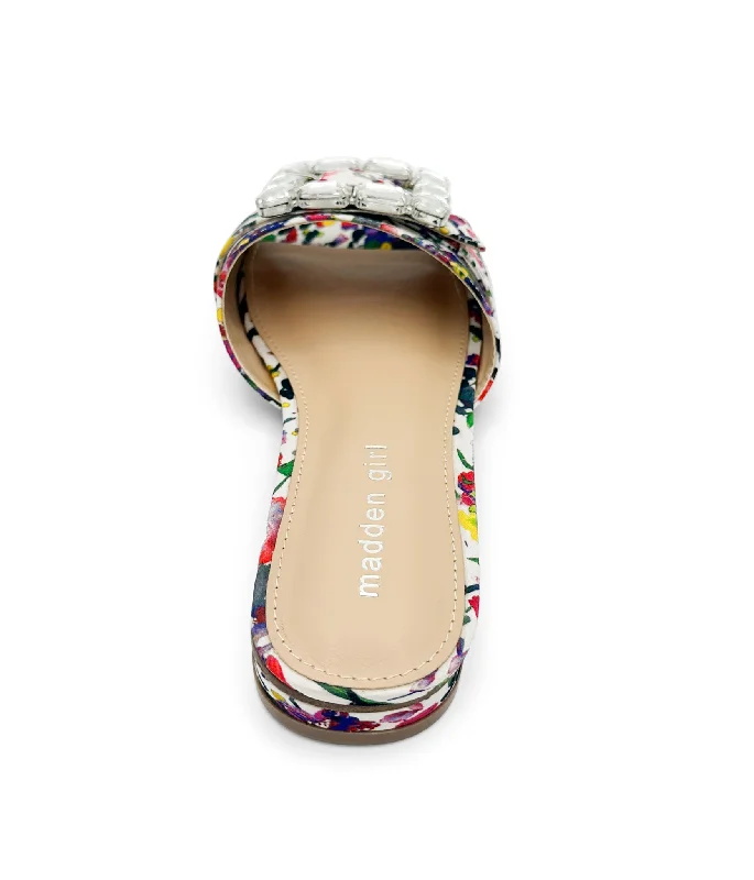 HeyThere Floral Sandals in White