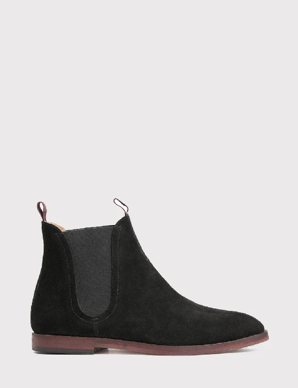 Hudson Tamper Suede Chelsea Boot - Black