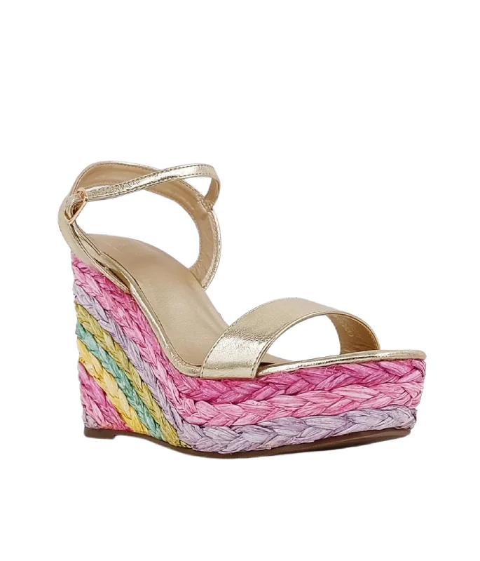 Jacinta Rainbow Wedge in Light Gold