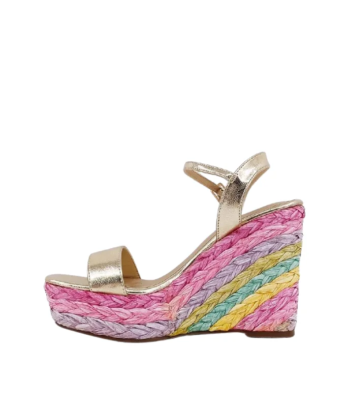 Jacinta Rainbow Wedge in Light Gold