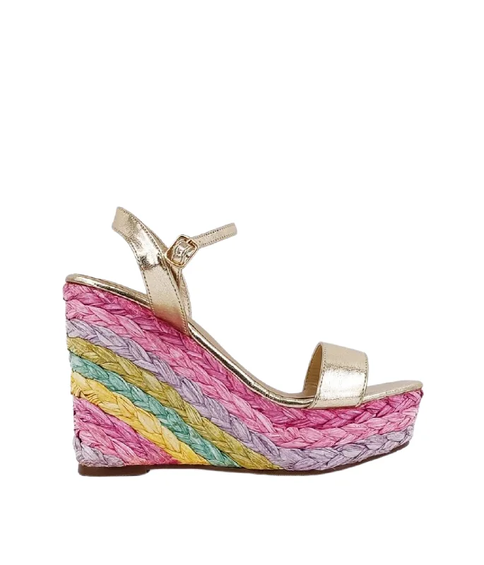 Jacinta Rainbow Wedge in Light Gold