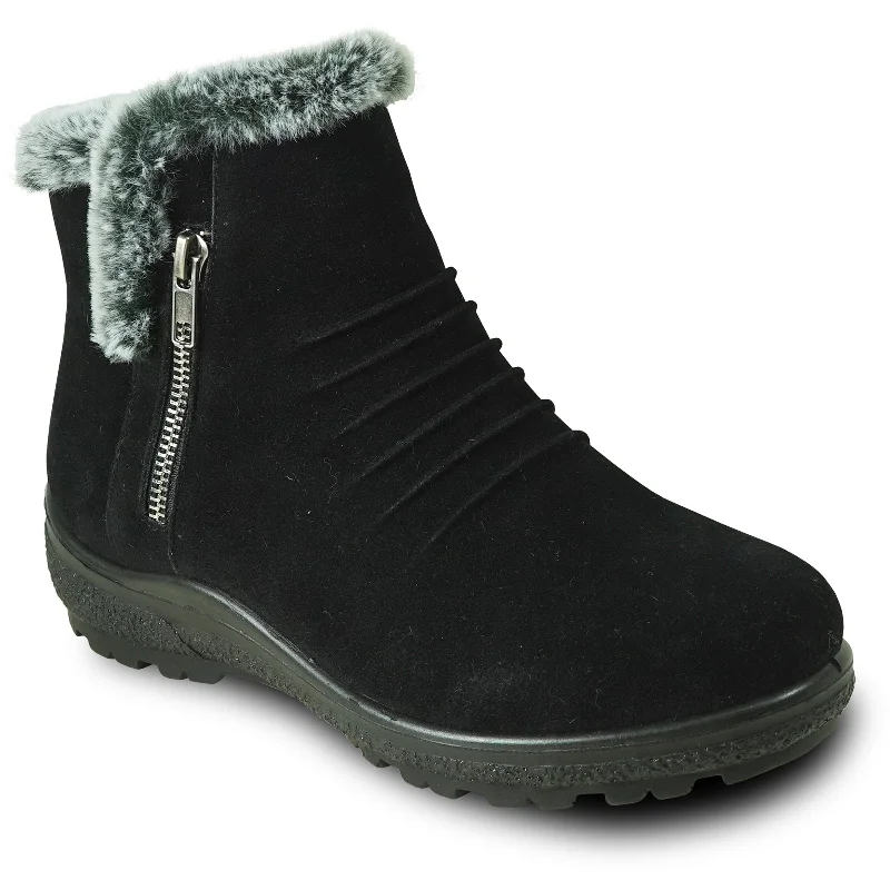 KOZI Canada Women Boot OY2551 Ankle Winter Fur Casual Boot Black