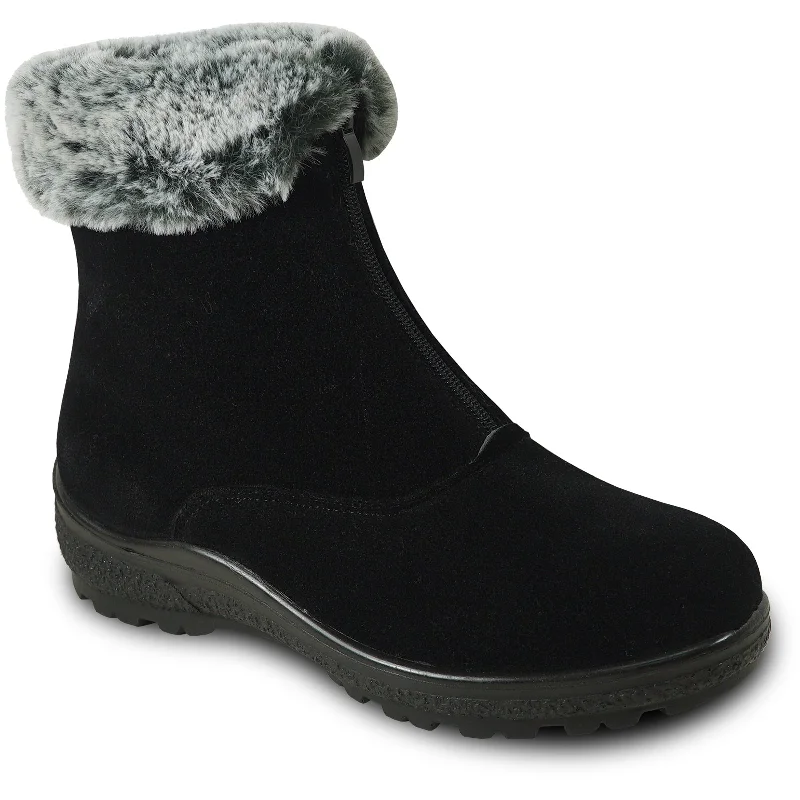 KOZI Canada Women Boot OY2554 Ankle Winter Fur Casual Boot Black