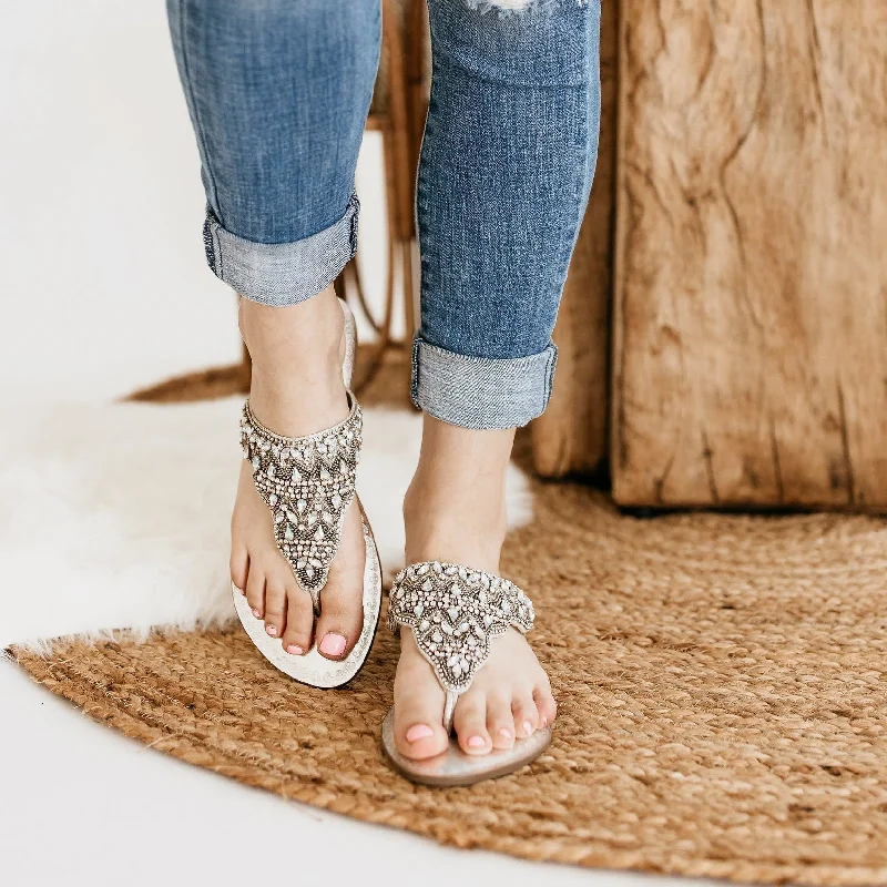 Loving U Sandals in Silver