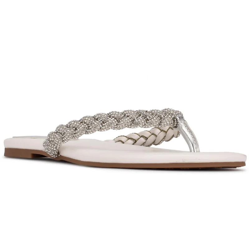 Nine West Womens Tinee 5 Rhinestone Slip On Flip-Flops