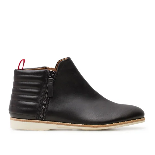 Rollie Side Zip Boot - Black-Padded