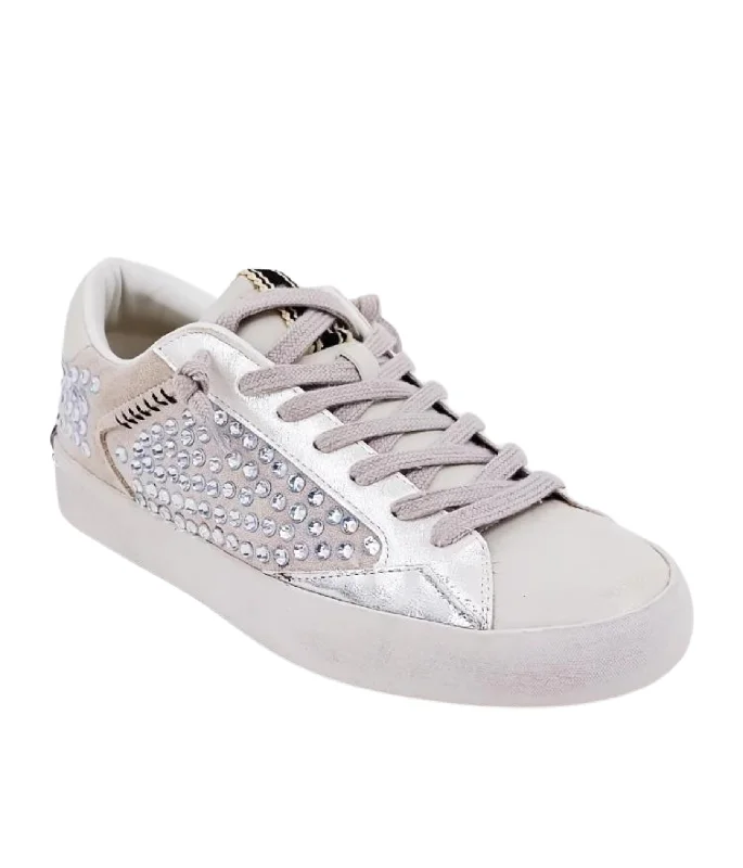 Ruby Light Grey Stud Sneakers