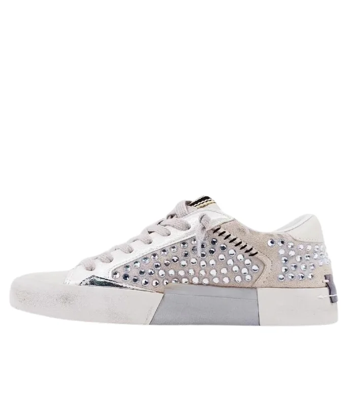 Ruby Light Grey Stud Sneakers