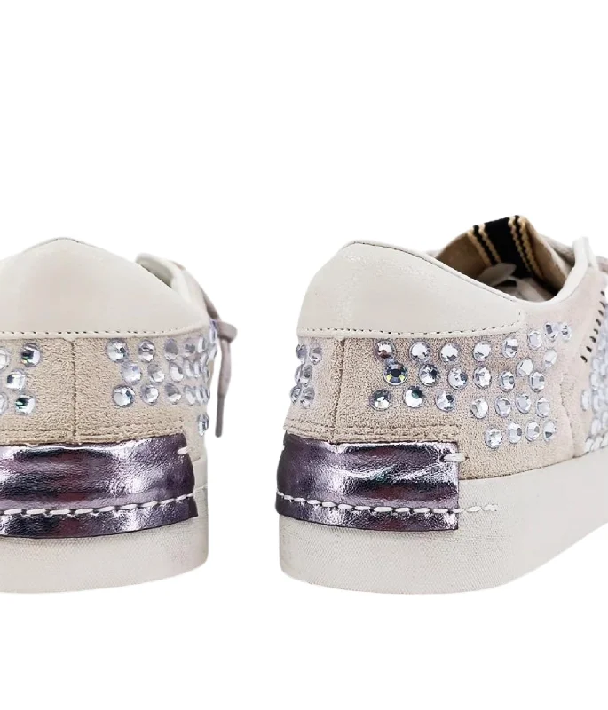 Ruby Light Grey Stud Sneakers