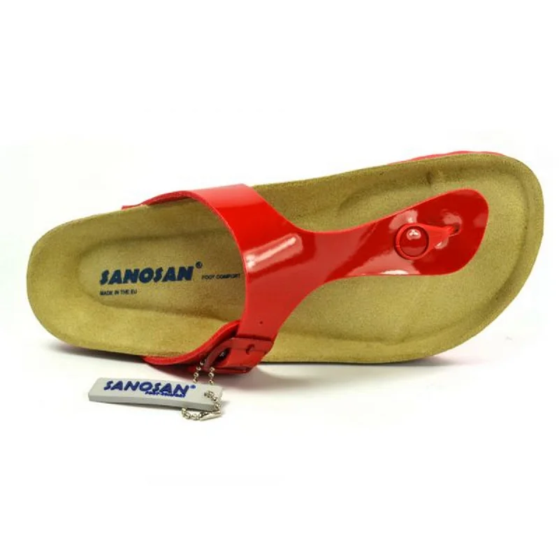 Sanosan Womens/Ladies Geneve Lacquered Leather Sandals