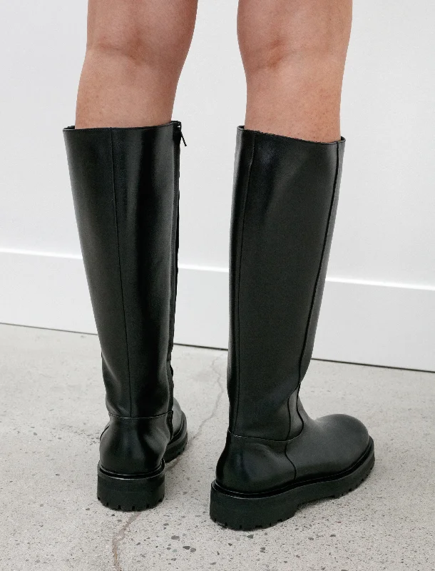 Magda Tall Utility Boot Black