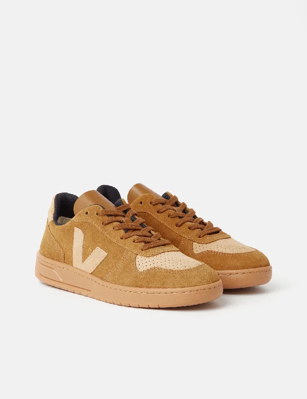 Veja V-10 Suede Trainers - Camel/Desert