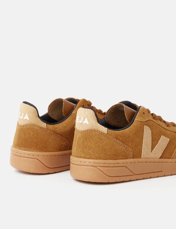 Veja V-10 Suede Trainers - Camel/Desert