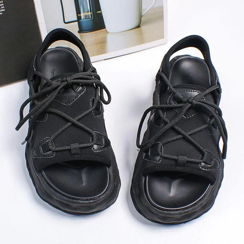 White Faux Leather Walking Sandals Cross Strap Water Sandals