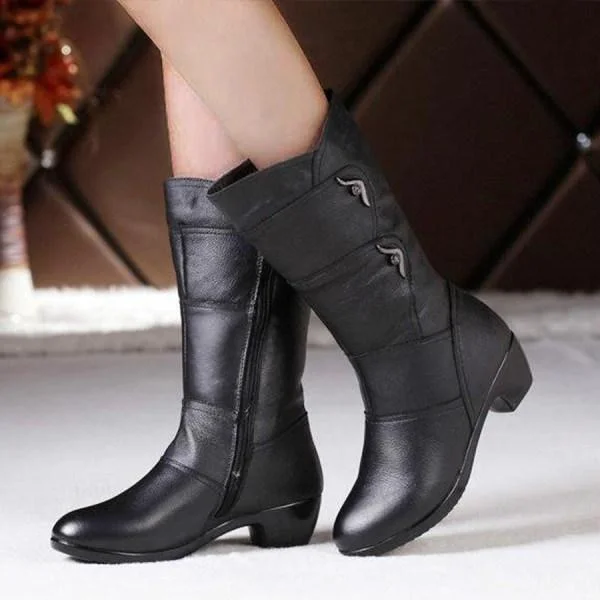 Women'S Chunky Heel Mid Boots 13031444