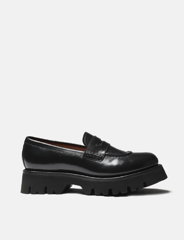 Womens Grenson Hattie Loafer (Colorado Leather) - Black