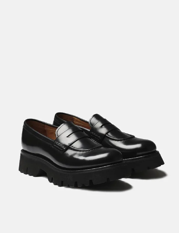 Womens Grenson Hattie Loafer (Colorado Leather) - Black