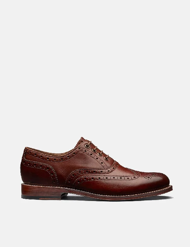 Womens Grenson Rose Brogues (Hand Painted) - Tan