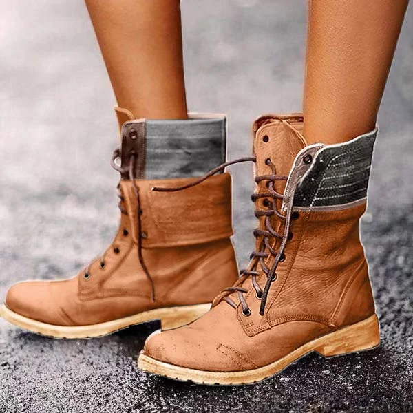 Women'S Martin Boots Vintage Lace-Up Two-Wear Short Boots 03302527